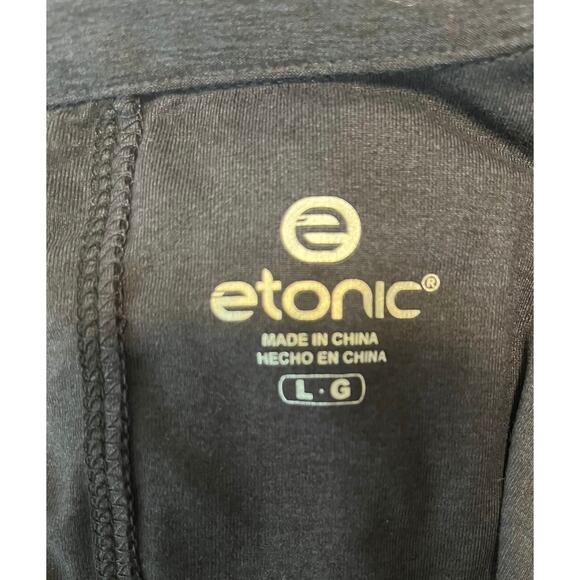Etonic 3/4 Zip Jacket in Black Mock Neck Longer in the Back Womens L - Picture 3 of 8